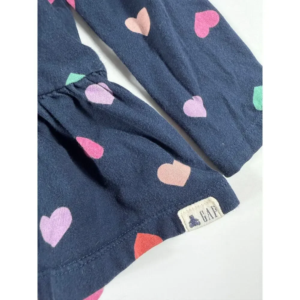 Gap & Cat & Jack Heart Print Peplum Tops Bundle Size 2
